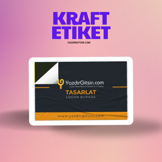 Dikdörtgen Kraft Etiket