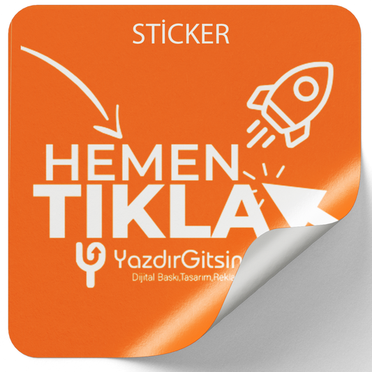 Jet Kuşe Sticker Baskı – Parlak Yüzeyli Etiket