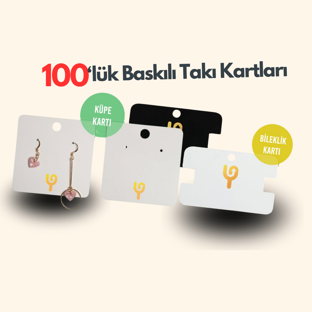 100 Printed Jewelry Product Cards