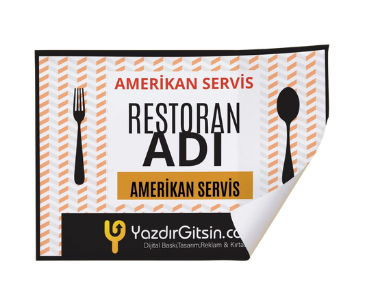 Baskılı Amerikan Servis Kağıdı – Şık ve Hijyenik Sunumlar İçin