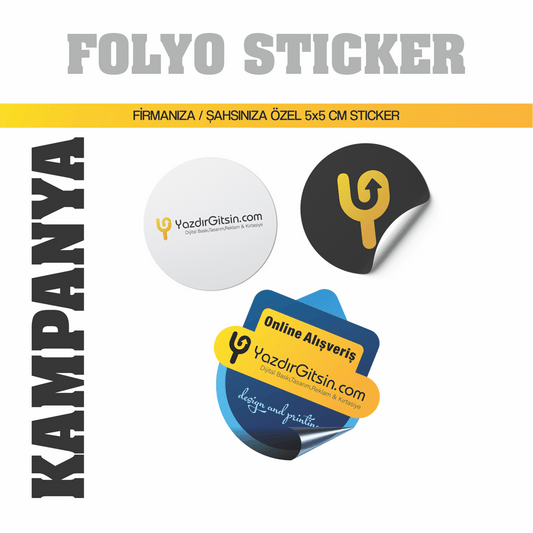 5x5 Folyo Sticker