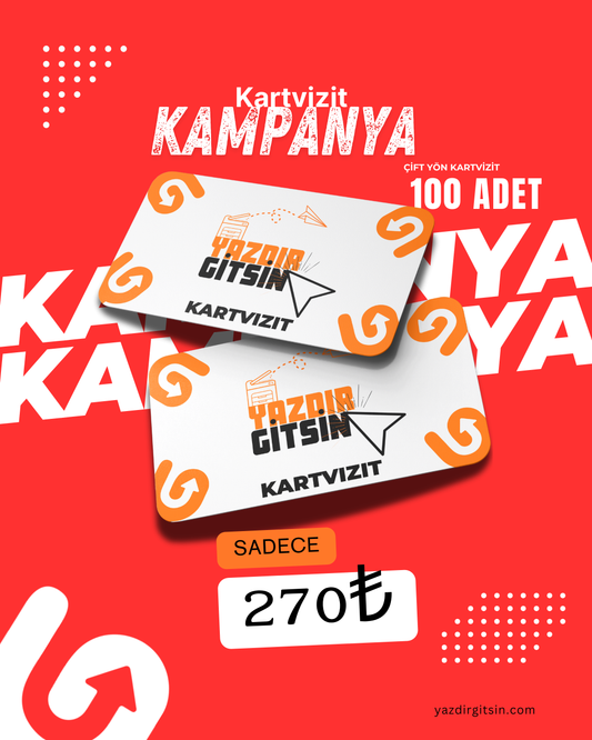 Kartvizit 100 adet ÇİFT YÖN
