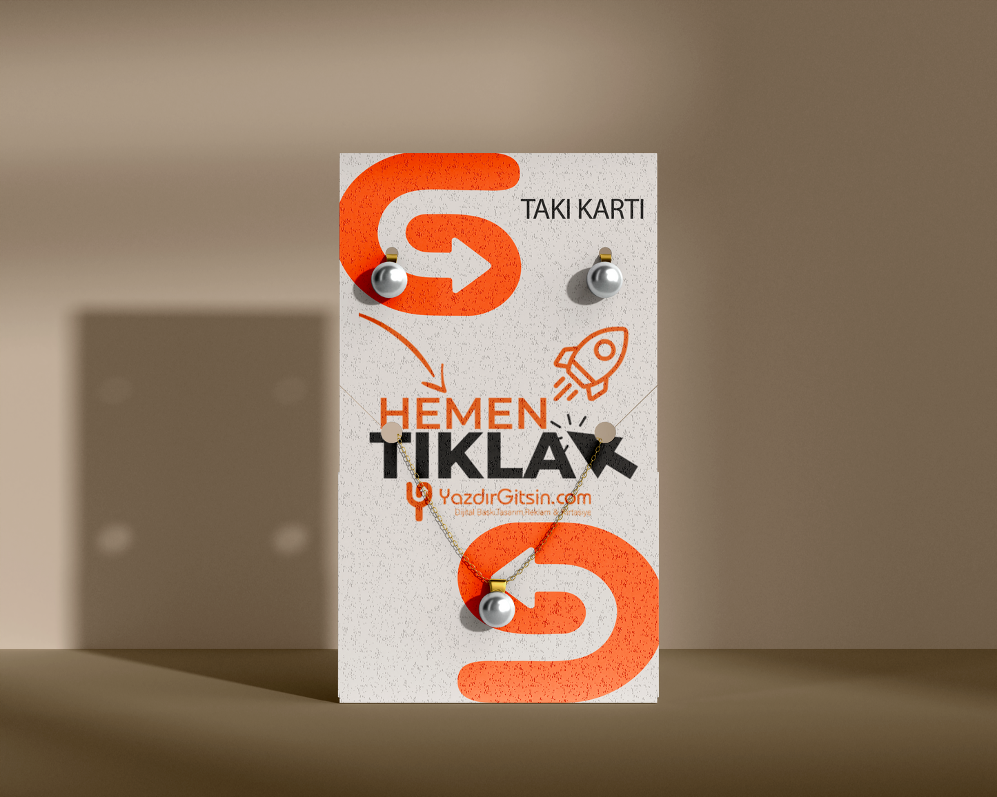 Kolye Takı Kartı - Baskılı Takı Kartları - Özel Tasarım