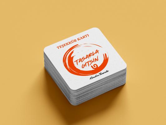 Teşekkür Kartı Kendin Tasarla  (350 gr.)